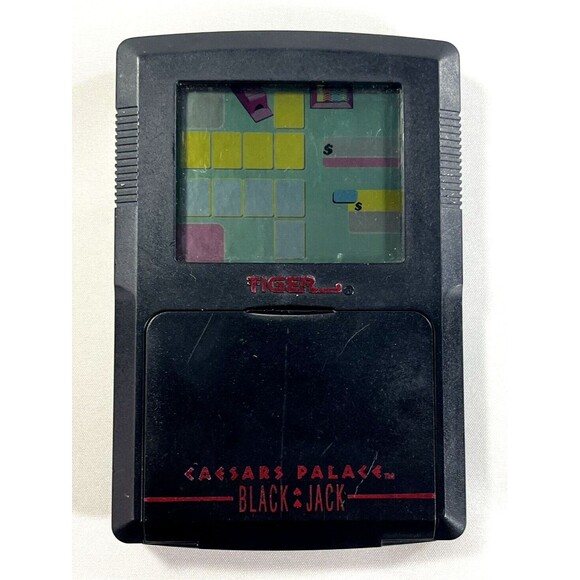 Vintage 1993 Tiger Caesars Palace Handheld Electronic Talking BlackJack Tested - Picture 1 of 8